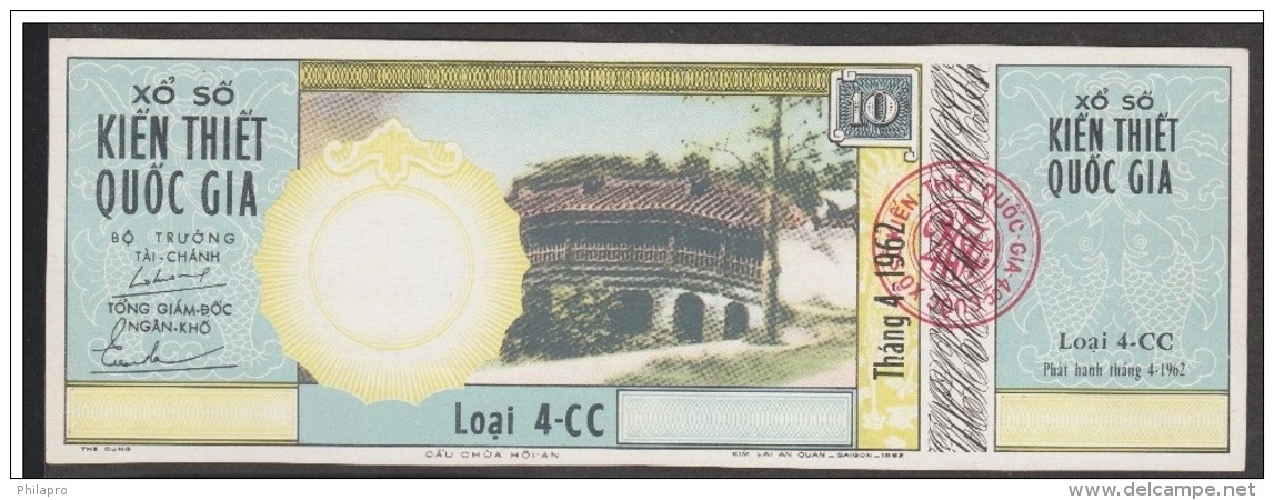 SOUTH VIETNAM  #SPECIMEN  LOTTERY TICKET  (thick Paper)  Réf  C884 - Viêt-Nam