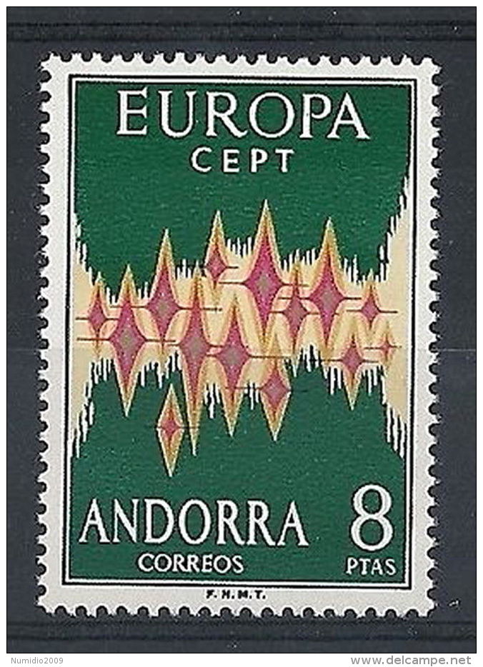 1972 EUROPA ANDORRA SPAGNOLA MNH ** - EU046 - 1972