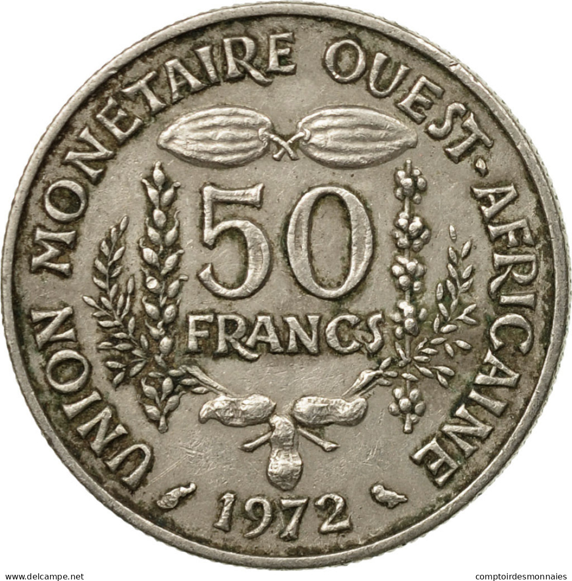 Monnaie, West African States, 50 Francs, 1972, Paris, TTB, Copper-nickel, KM:6 - Elfenbeinküste