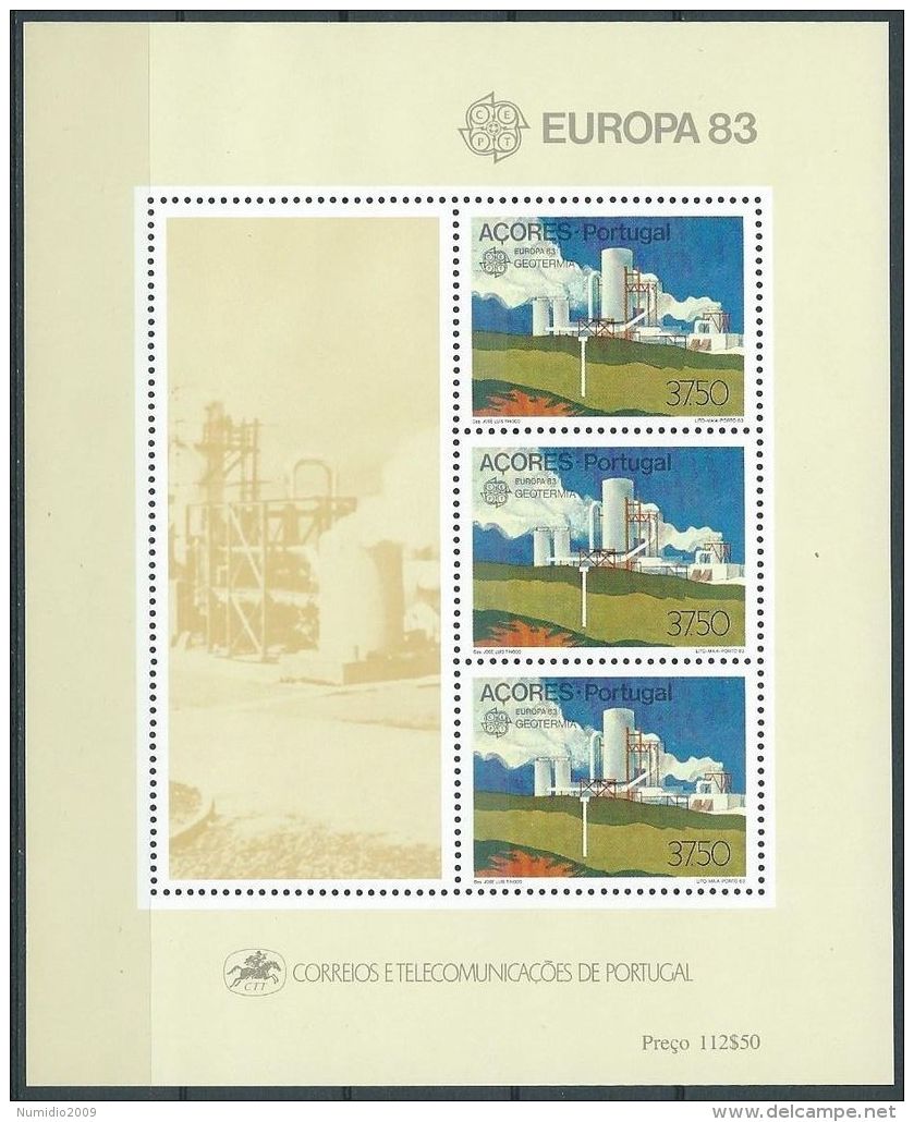 1983 EUROPA AZZORRE FOGLIETTO MNH ** - EV - 1983