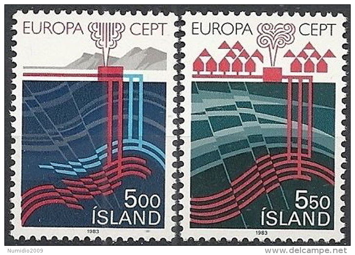 1983 EUROPA CEPT LE GRANDI OPERE DEL GENIO UMANO ISLANDA MNH ** - 1983