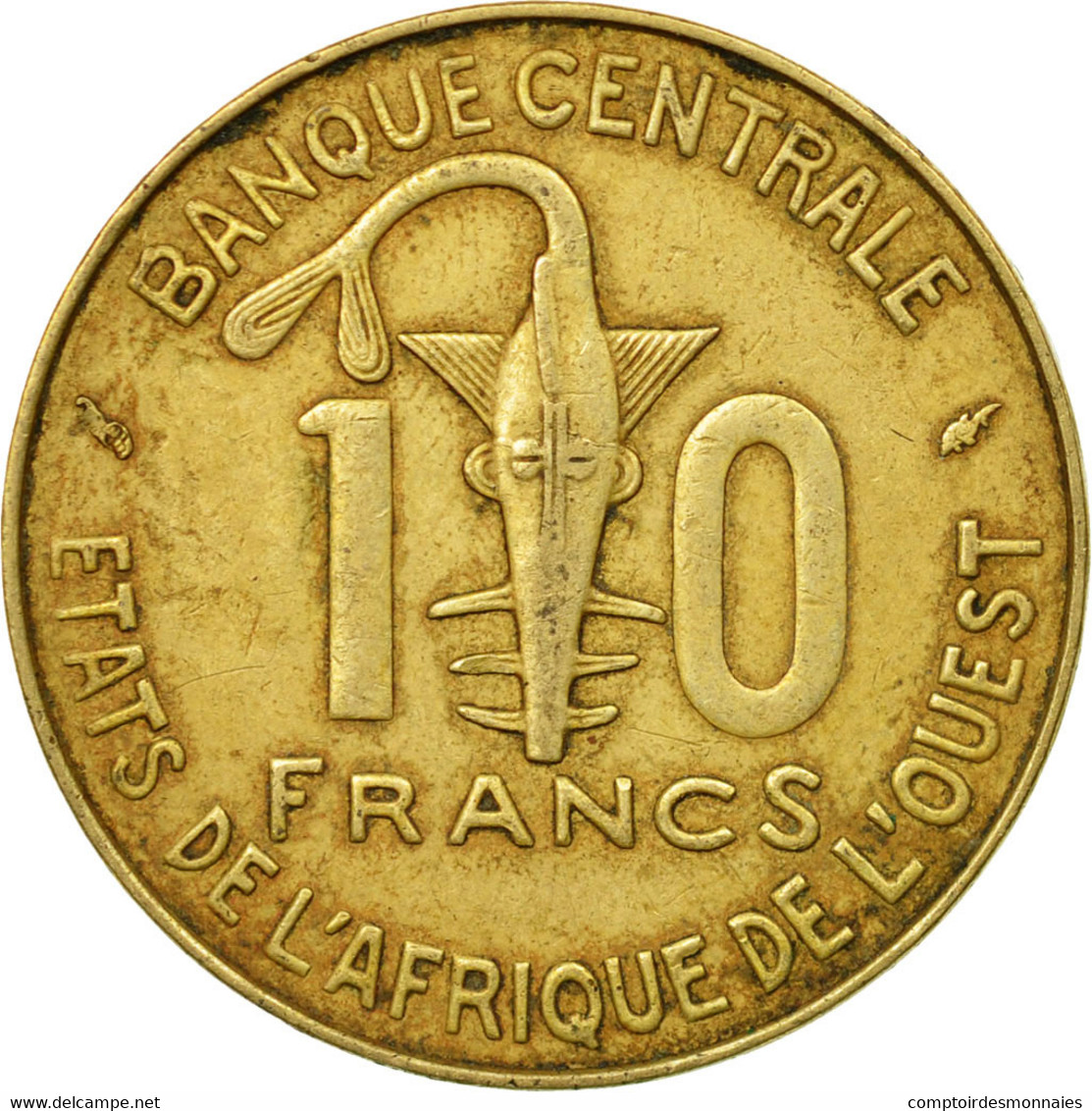 Monnaie, West African States, 10 Francs, 1987, Paris, TTB, Aluminum-Bronze - Côte-d'Ivoire