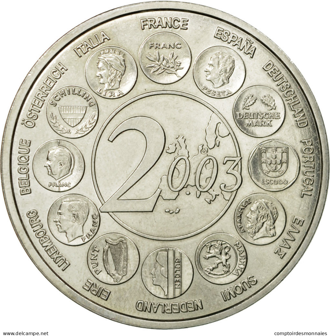 France, Médaille, L'Europe Des XV, Essai, 2003, SPL+, Copper-nickel - Autres & Non Classés