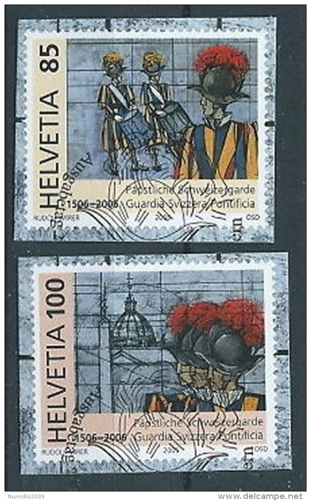 2005 SVIZZERA USATO CONGIUNTA CON VATICANO GUARDIA SVIZZERA - SZ351 - Used Stamps