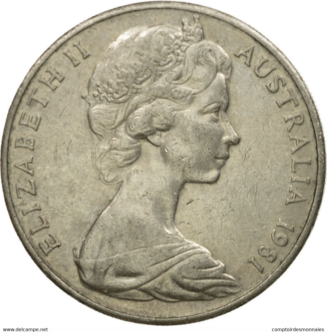 Monnaie, Australie, Elizabeth II, 20 Cents, 1981, TTB, Copper-nickel, KM:66 - 20 Cents
