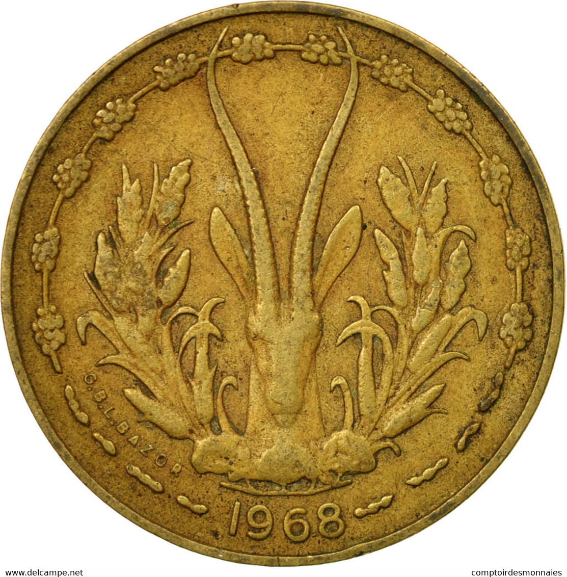 Monnaie, West African States, 10 Francs, 1968, Paris, TTB - Costa De Marfil