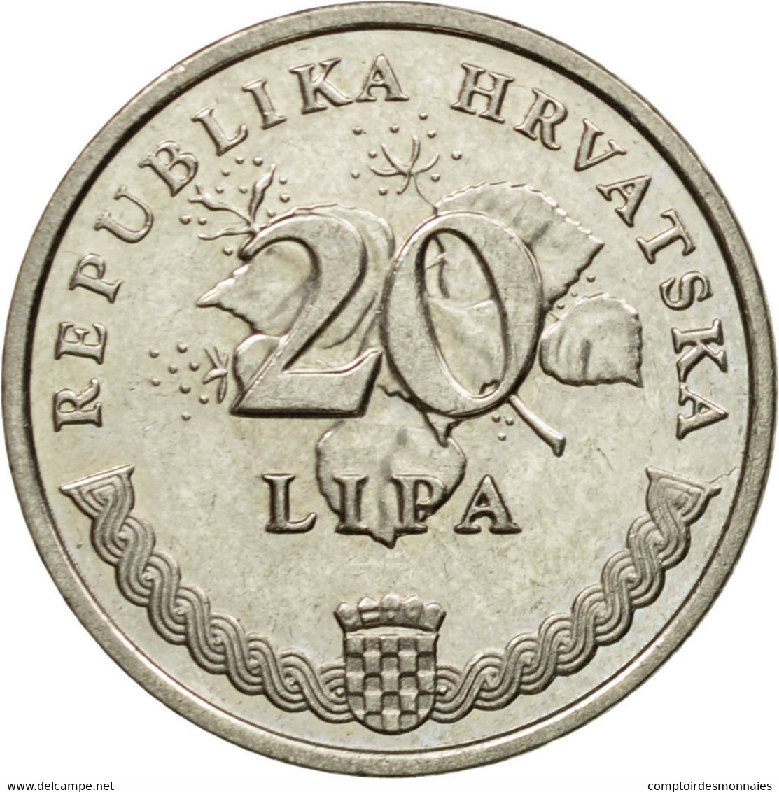 Monnaie, Croatie, 20 Lipa, 2009, TTB, Nickel Plated Steel, KM:7 - Croatie