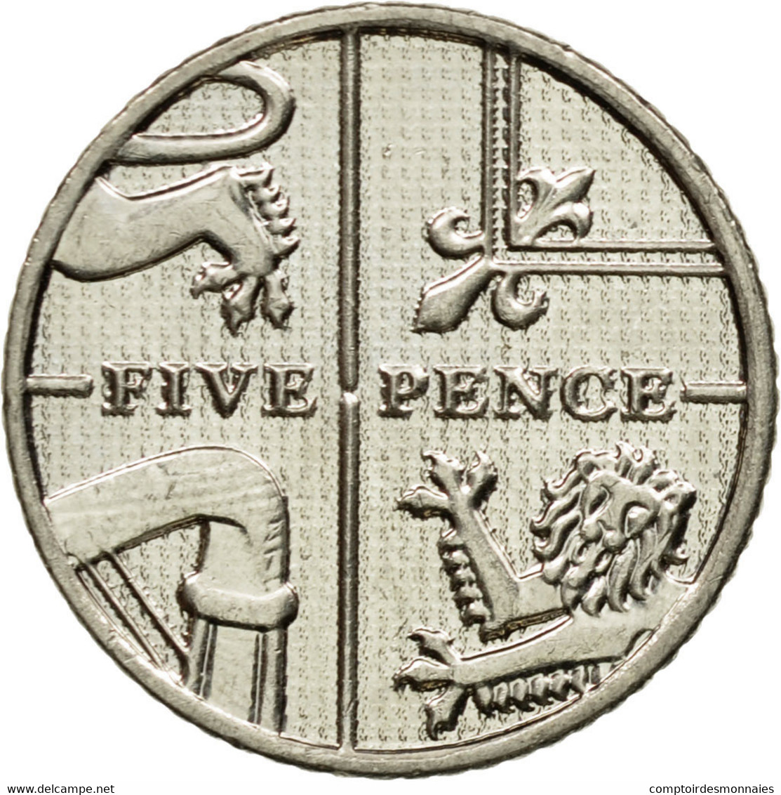 Monnaie, Grande-Bretagne, 5 New Pence, 2015, TTB, Copper-nickel - 5 Pence & 5 New Pence