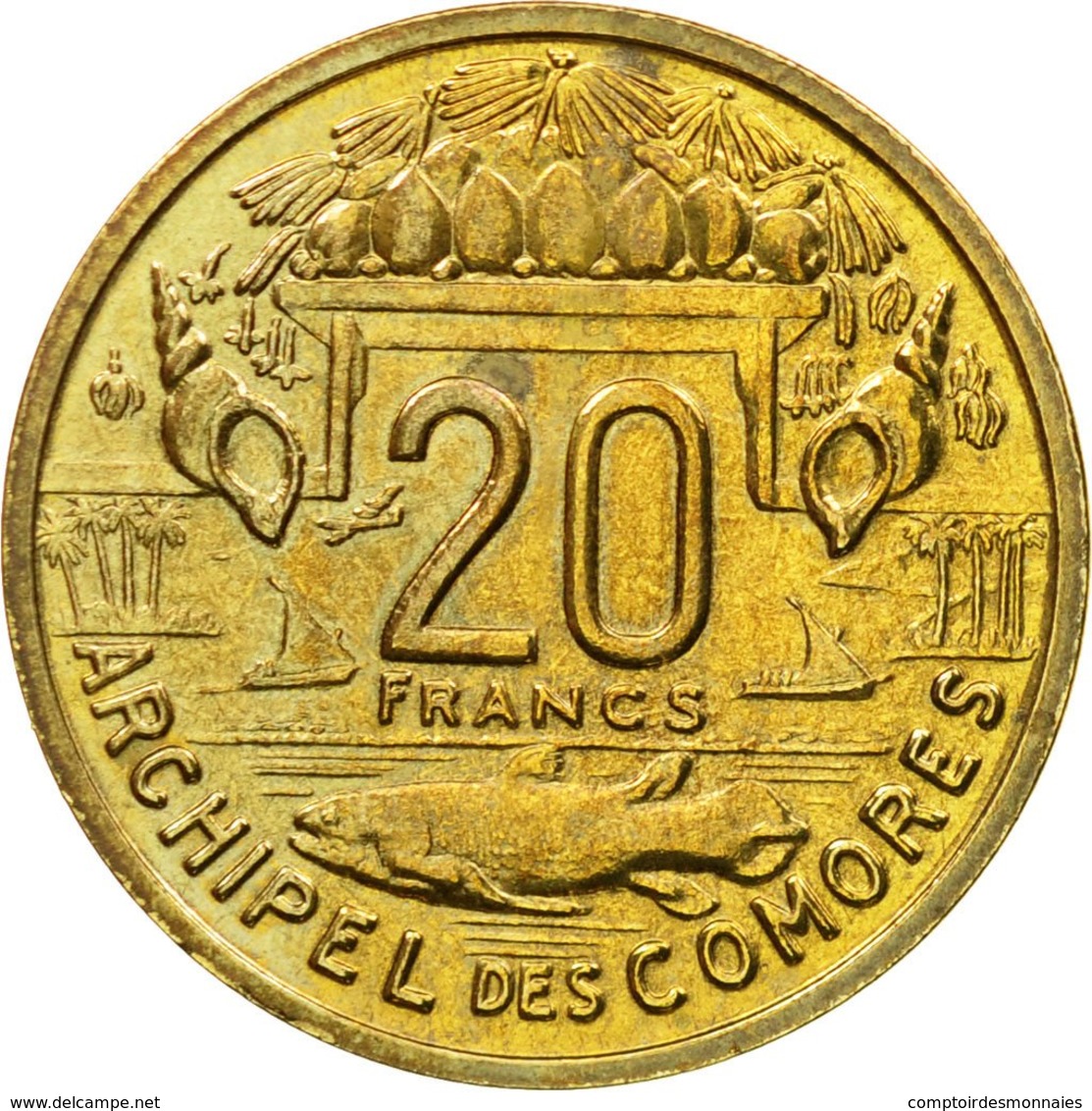 Monnaie, Comoros, 20 Francs, 1964, Paris, ESSAI, SPL, Bronze-Aluminium-Nickel - Comores