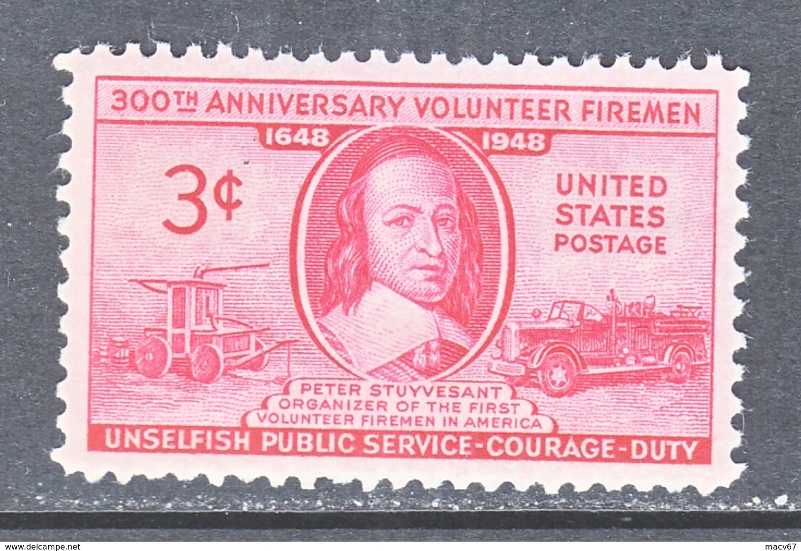 U.S. 971    **  VOLUNTEER  FIREMEN  FIRE  ENGINES - Pompieri