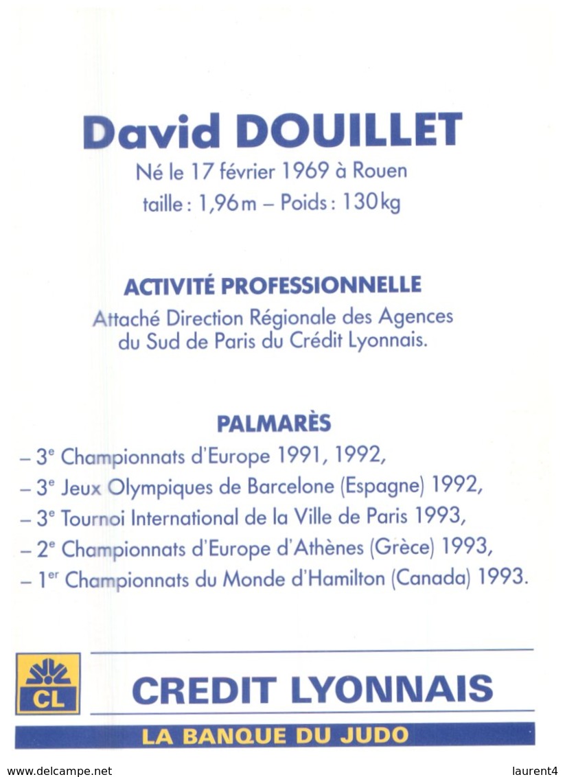 (ORL 410) David Douillet - Judo - Signed Postcard - Sporters