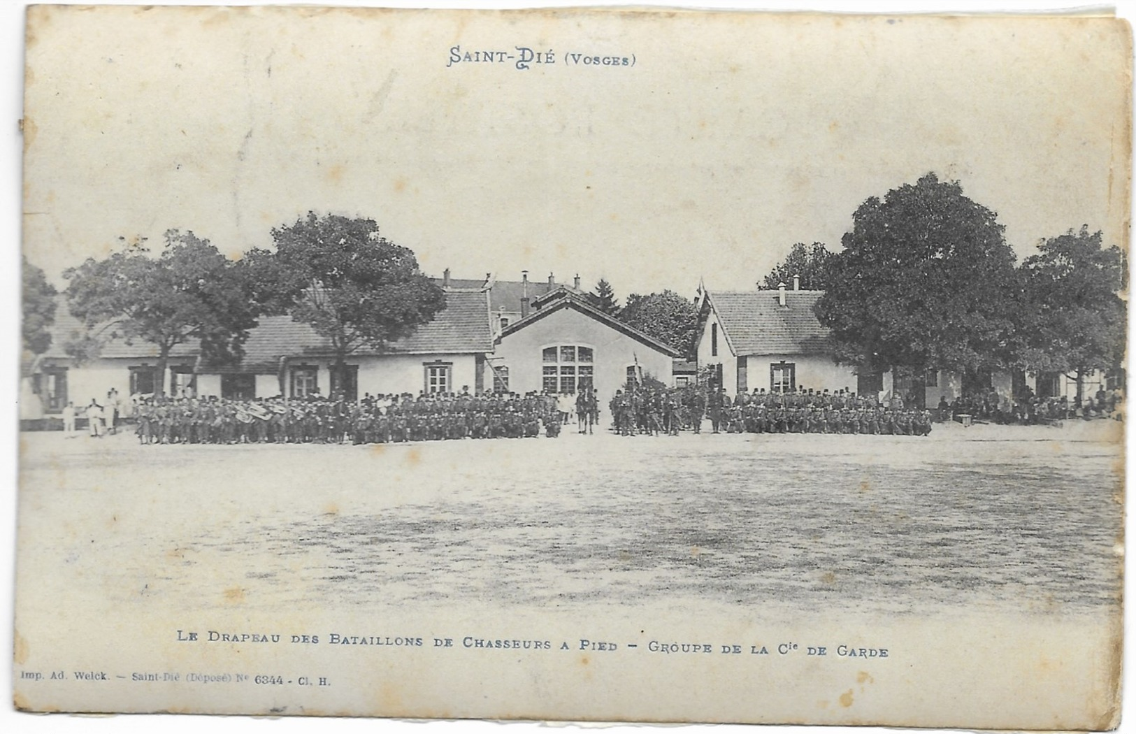 Saint Dié Le Drapeau Des Bataillons De Chasseurs A Pied Groupe De La Cie De Garde - Saint Die