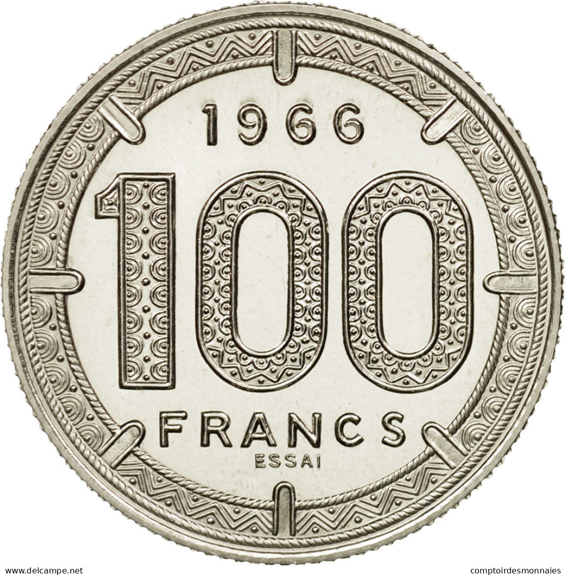 Monnaie, Cameroun, 100 Francs, 1966, Paris, ESSAI, FDC, Nickel, KM:E11 - Kameroen