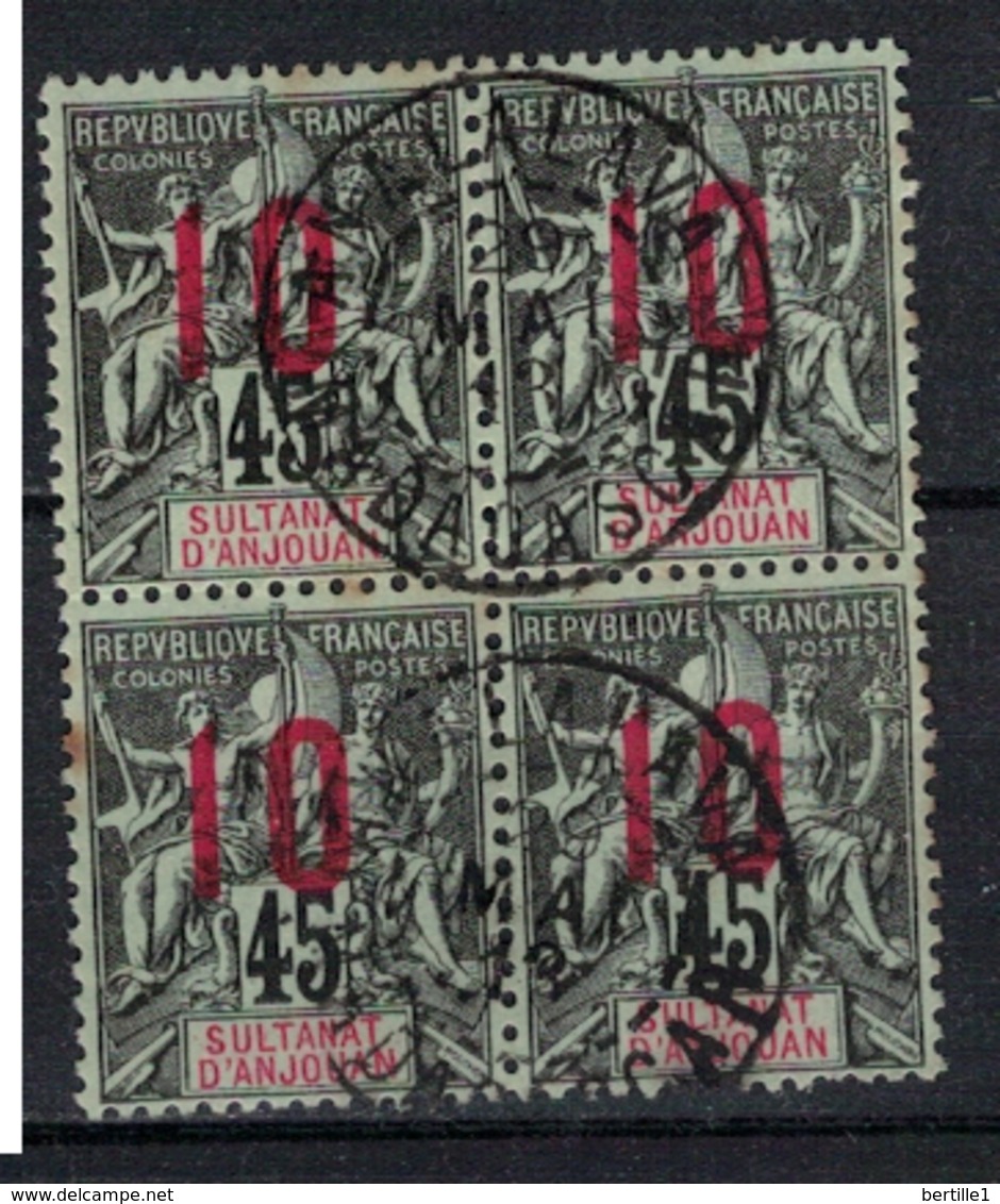 ANJOUAN         N°  YVERT     27   X 4    ( 3 )    OBLITERE       ( O   1/44 ) - Used Stamps