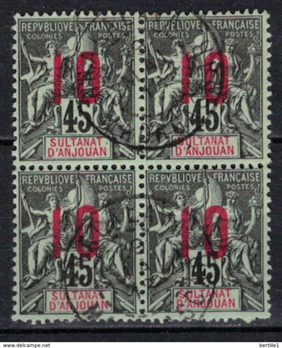 ANJOUAN         N°  YVERT     27   X 4    ( 4 )    OBLITERE       ( O   1/45 ) - Used Stamps