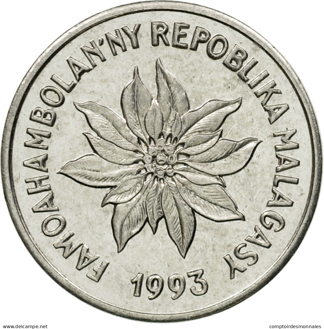 Monnaie, Madagascar, Franc, 1993, Paris, TTB, Stainless Steel, KM:8 - Madagaskar