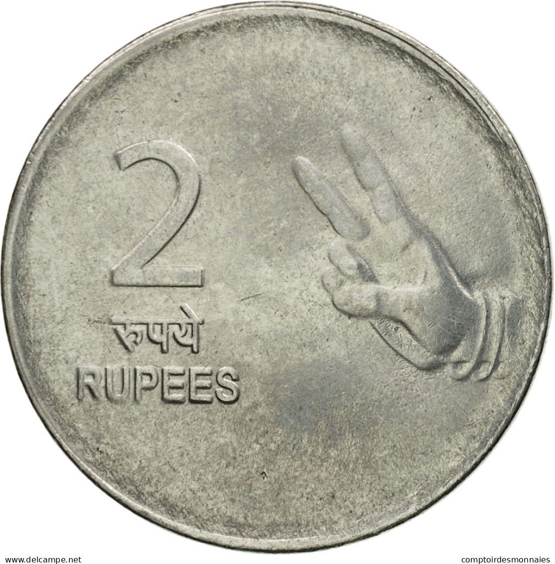 Monnaie, INDIA-REPUBLIC, 2 Rupees, 2008, TTB, Stainless Steel, KM:327 - Inde