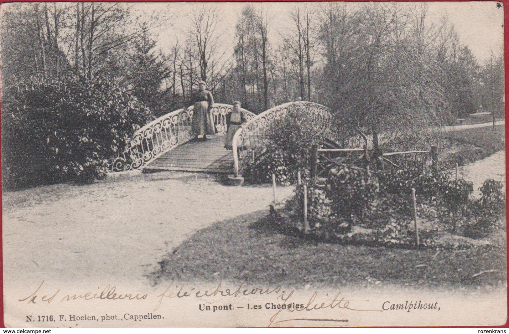 Kalmthout Calmpthout  Un Pont Les Chenaies  Geanimeerd (kreukjes) Hoelen Cappellen 1906 - Kalmthout