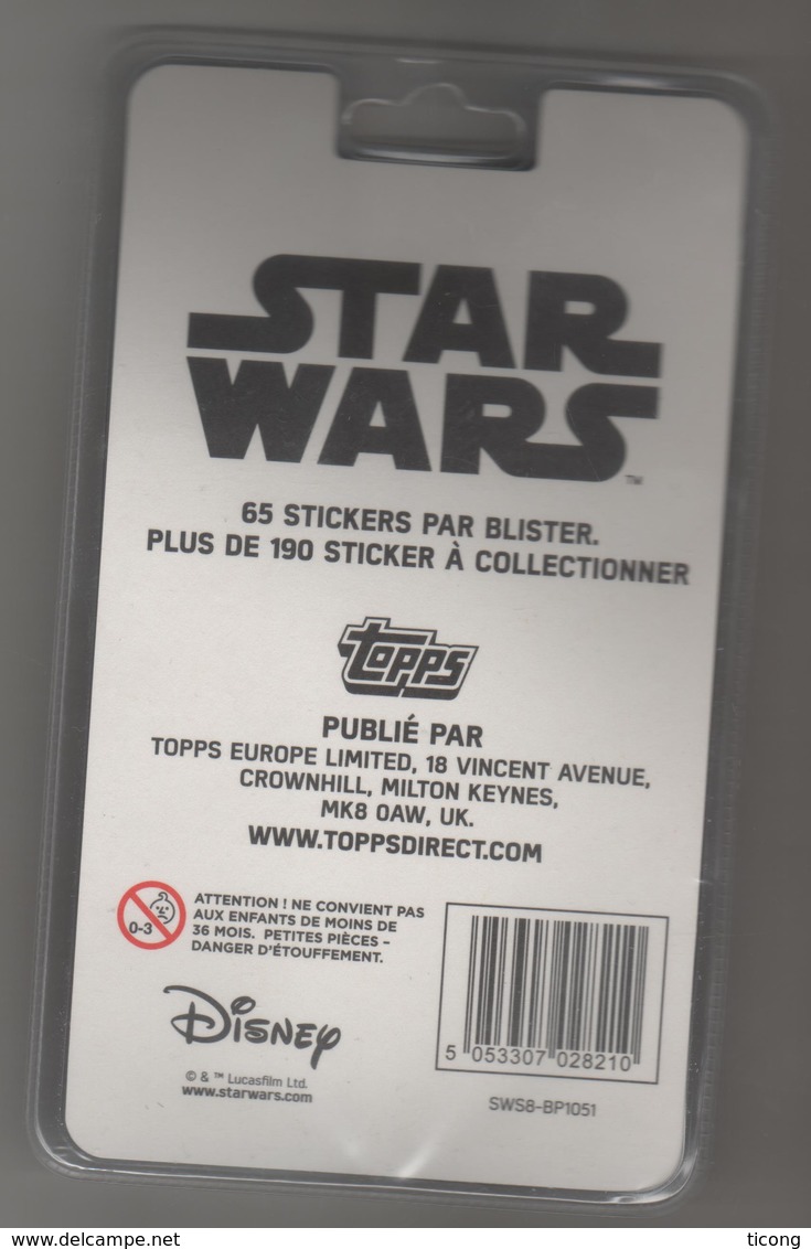 STAR WARS ( DISNEY ) BLISTER NEUF SCELLE DE 13 PAQUETS DE 5 STICKERS - VOIR LES SCANNERS - Autres & Non Classés