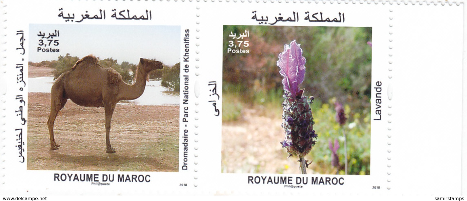 Morocco New Issue 2018, Faune Flore 2 Stamps Cp0p.set Se Tenant,NNH - Nice Topical - SKRILL PAY ONLY - Maroc (1956-...)