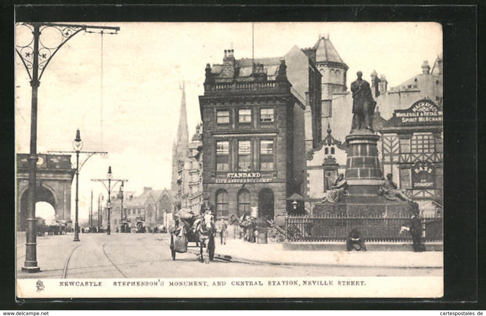 Pc Newcastle, Stephenson's Monument And Central Station, Neville Street - Newcastle-upon-Tyne