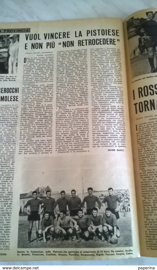 IL CAMPIONE N.45 5/11/56 COPPI/IL NAPOLI/ RUGBY TREVISO/IL GUBBIO/LA PISTOIESE - Sport