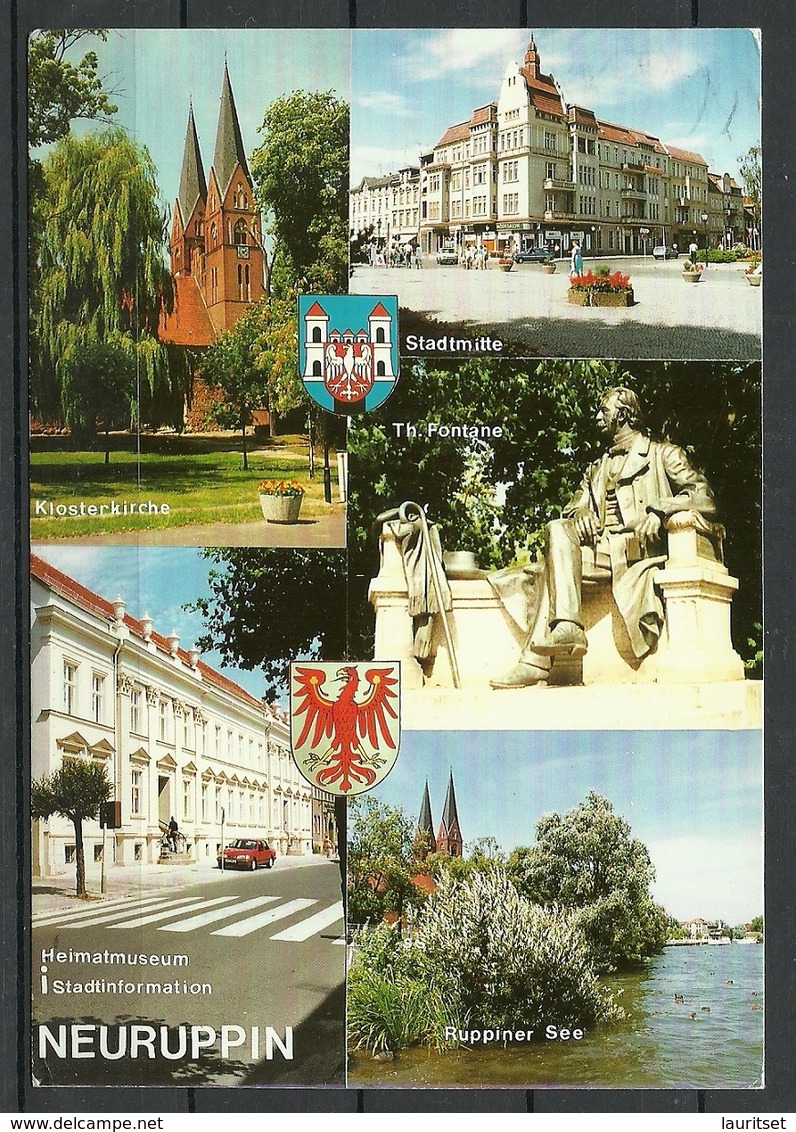 Deutschland Ansichtskarte NEURUPPIN 1998 Nach Estland Gesendet, Mit Briefmarke - Neuruppin