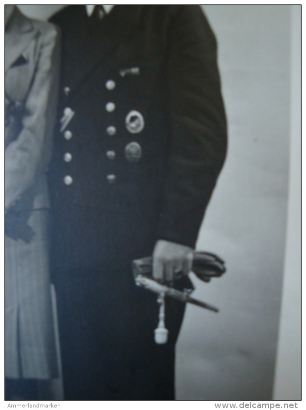 Altes Original-Foto-Karte 2. WK., Kriegsmarine Portait Soldat Mit Orden, Schnellbootabzeichen, DRL, Dolch - 1939-45