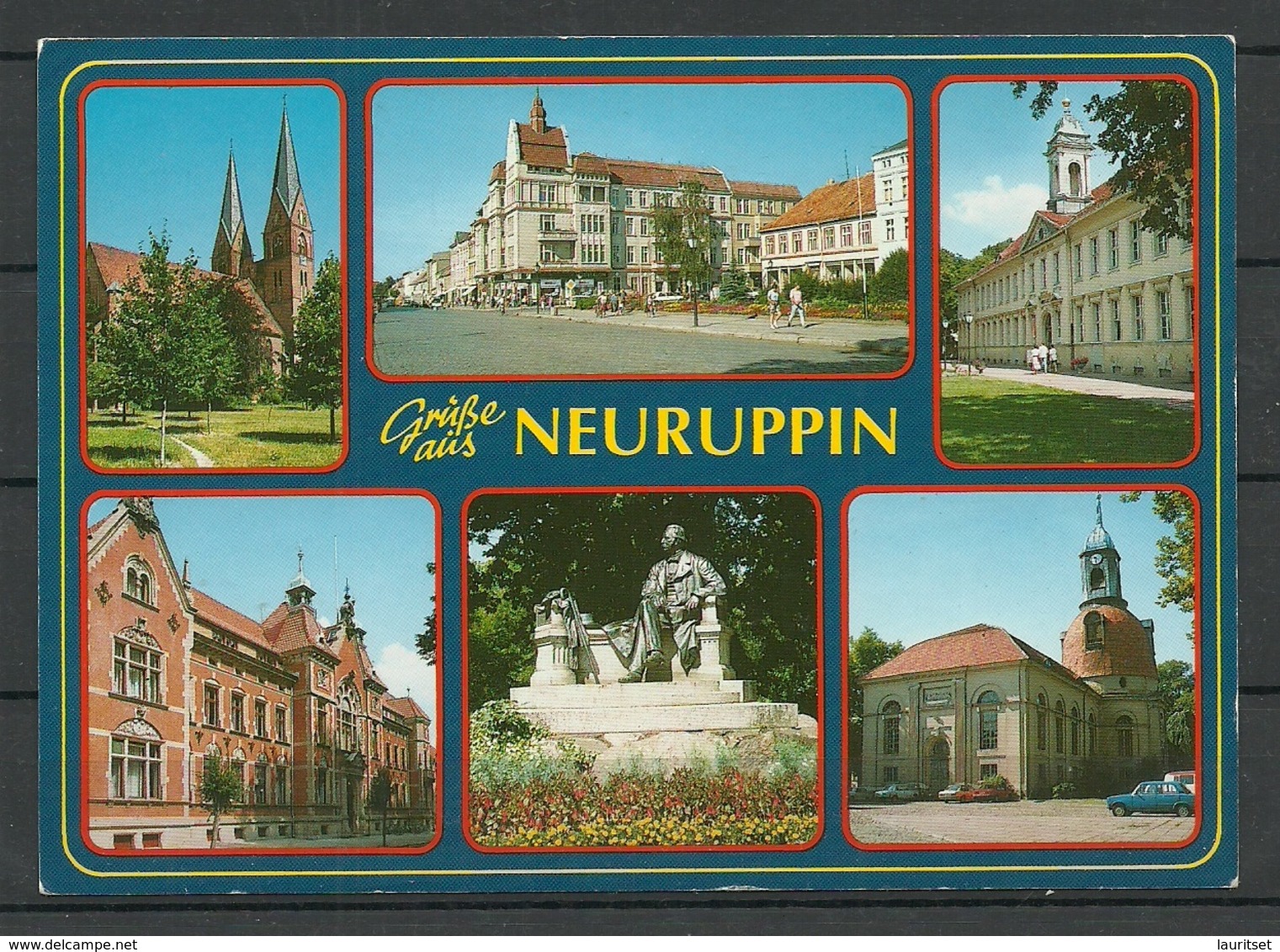 Deutschland Ansichtskarte NEURUPPIN 1994 Gesendet Nach Estland, Mit Briefmarke - Neuruppin