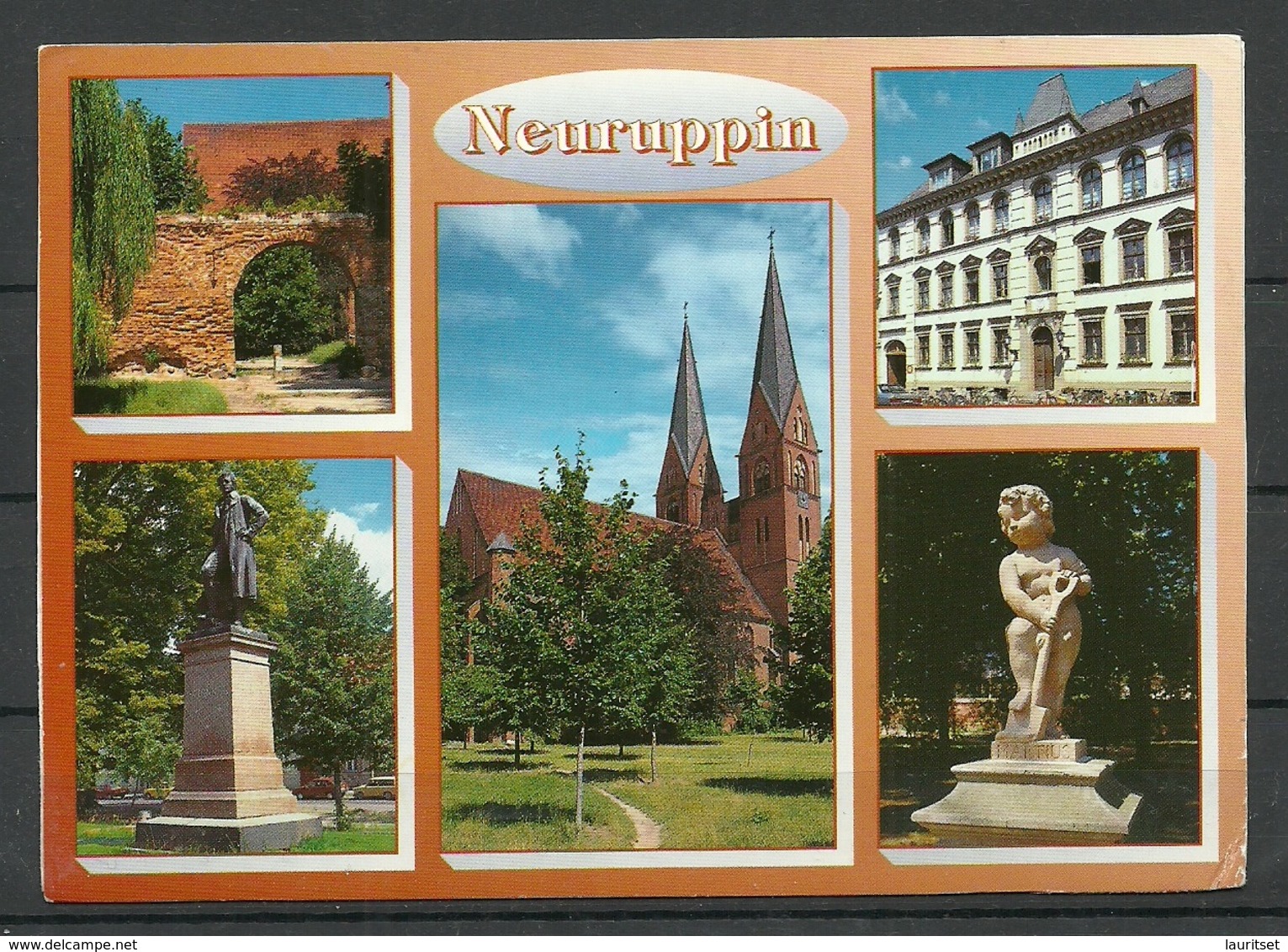 Deutschland Ansichtskarte NEURUPPIN 1999 Gesendet Nach Estland, Mit Briefmarke - Neuruppin