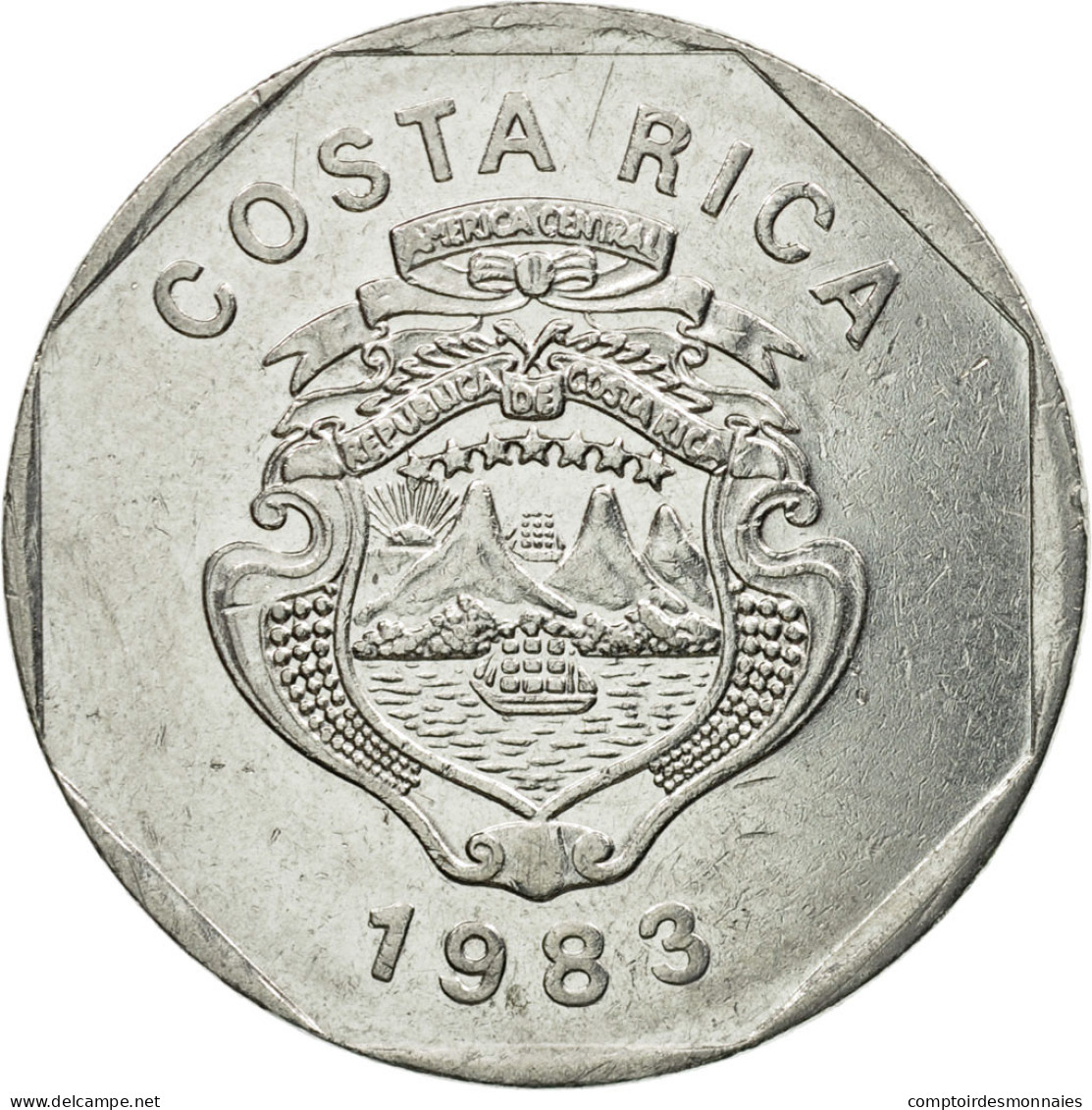 Monnaie, Costa Rica, 10 Colones, 1983, TTB, Stainless Steel, KM:215.1 - Costa Rica