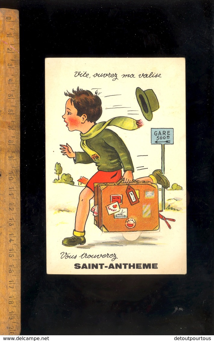 SAINT ST ANTHEME Puy De Dôme 63 : Carte à Système Vues Dépliantes Dans La Valise   / Défaut - Autres & Non Classés