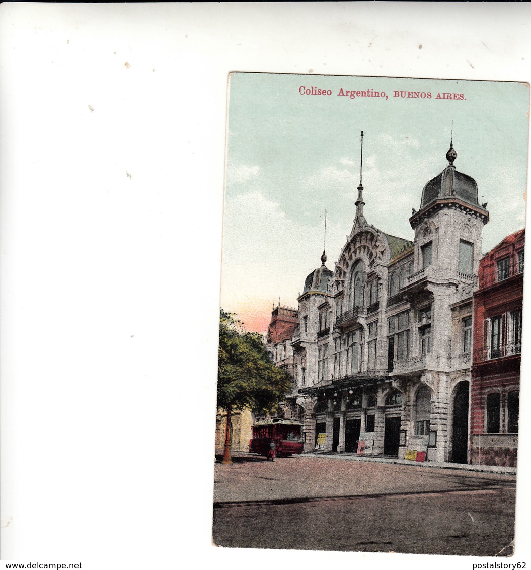 Coliseo Argentino, Buenos Aires Post Card Inused - Argentina