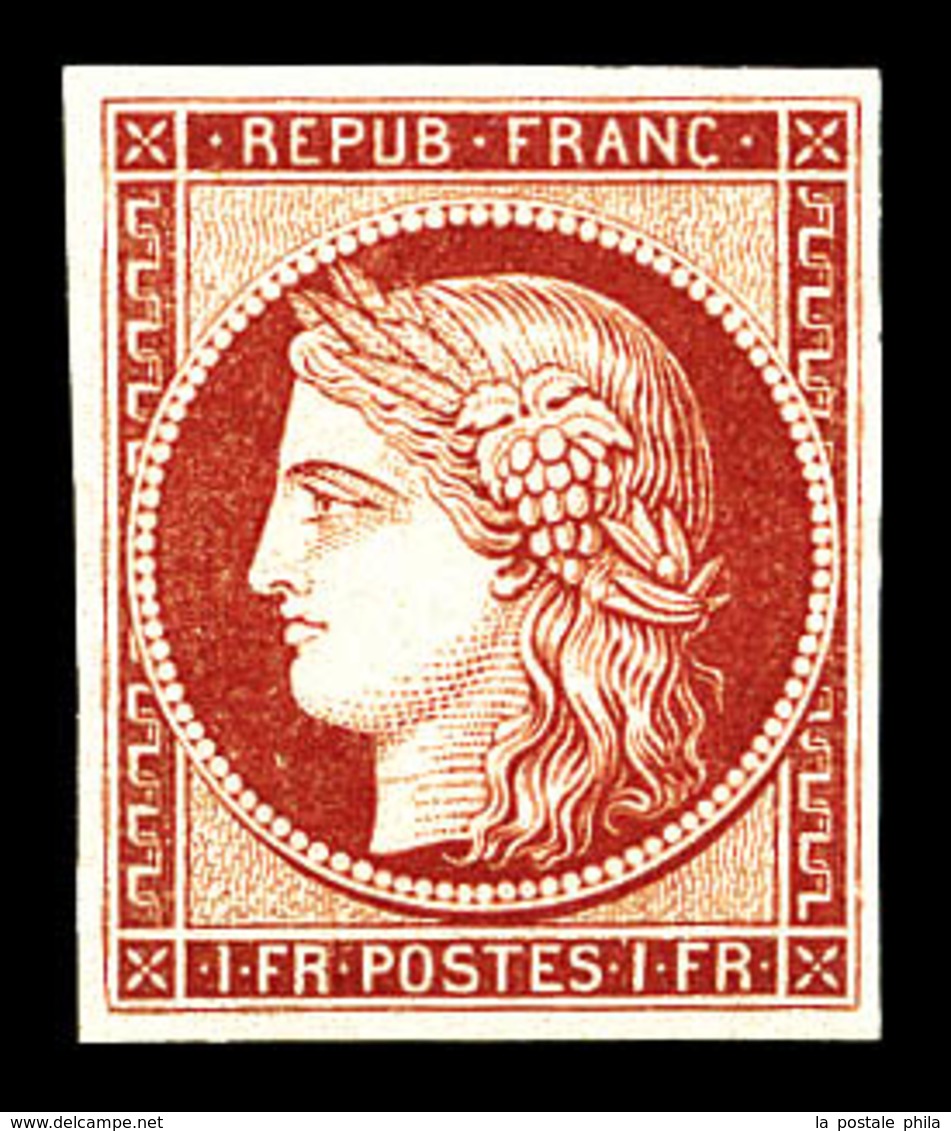 ** N°6f, 1f Carmin, Impression De 1862, Fraîcheur Postale. SUP (certificat)  Qualité: ** - 1849-1850 Ceres