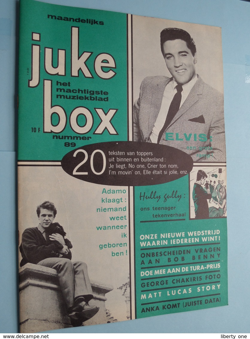 JUKE BOX Nr. 89 - 1-9-1963 - ELVIS - ADAMO ( Juke Box - Mechelen ) ! - Other & Unclassified