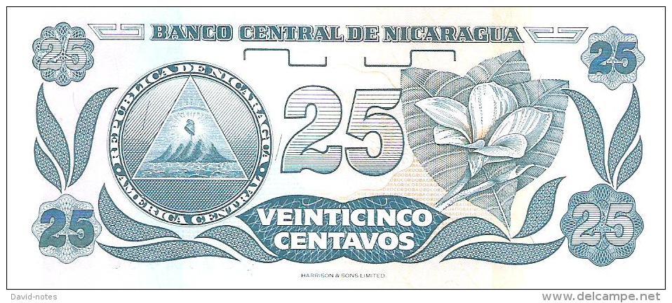 Nicaragua - Pick 170 - 25 Centavos 1991 - Unc - Nicaragua