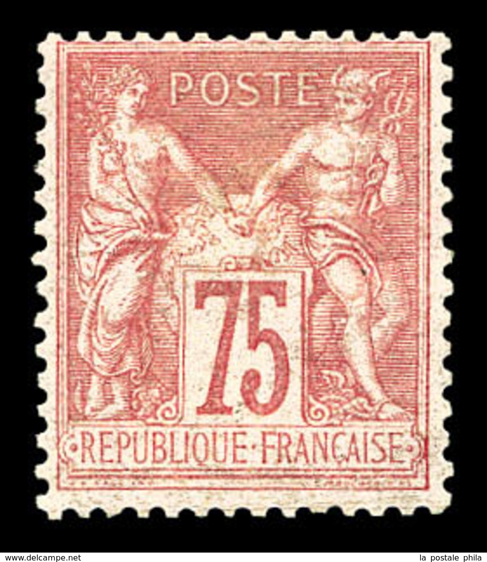 * N°81, 75c Rose Type II, Frais, SUP (signé Calves/certificat)  Qualité: *  Cote: 2750 Euros - 1876-1878 Sage (Type I)