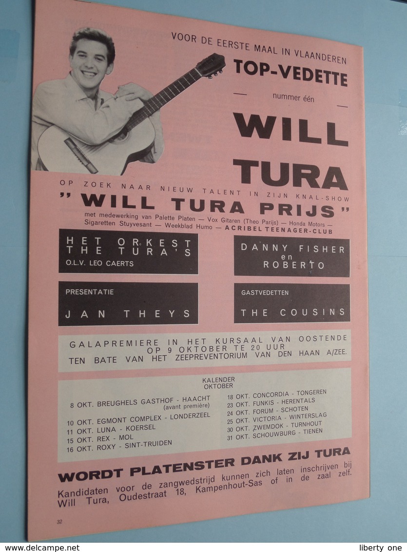 JUKE BOX Nr. 90 - 1-10-1963 - JAYNE MANSFIELD En FREDDY / Achterzijde WILL TURA ( Juke Box - Mechelen ) ! - Other & Unclassified