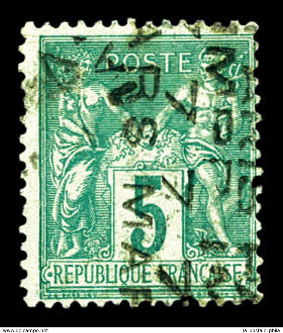 (*) N°3, 5c Vert Surchargé 4 Lignes Du 7 Mars, SUPERBE. R.R.R. (signé Calves/certificat)  Qualité: (*) - 1893-1947