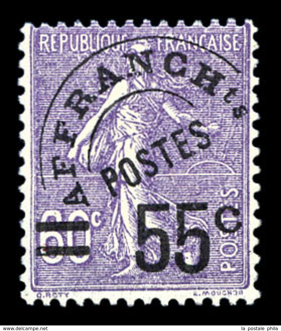 ** N°47, Semeuse, 55c Sur 60c Violet, TB (signé Calves)  Qualité: **  Cote: 350 Euros - 1893-1947