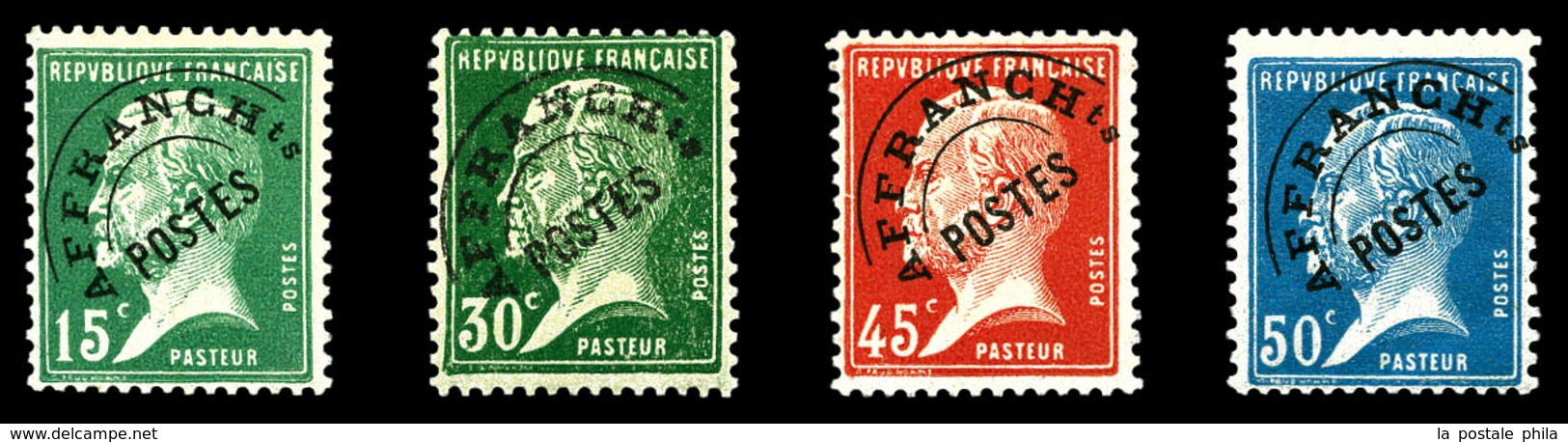 ** N°65/68, Série Pasteur, Les Quatre Valeurs TB  Qualité: **  Cote: 455 Euros - 1893-1947