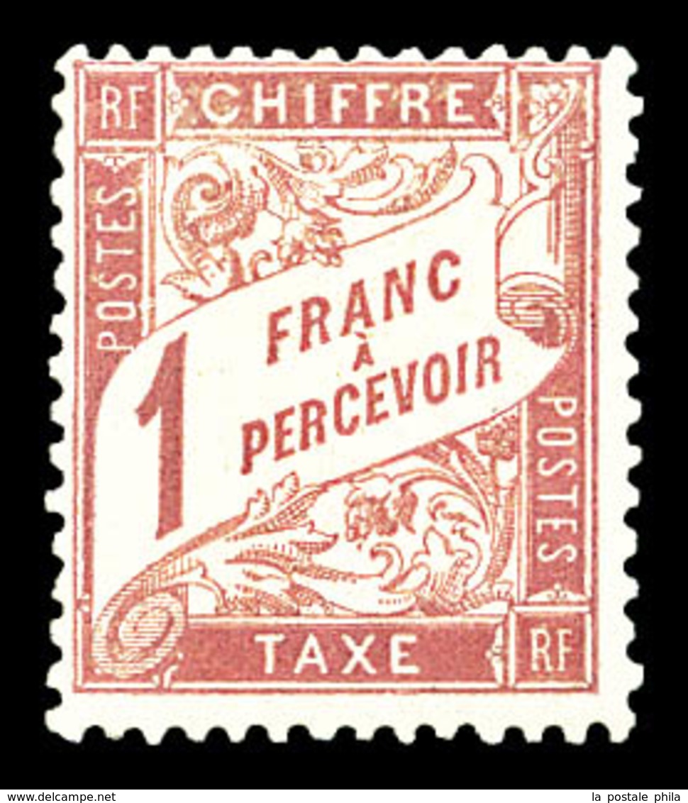 ** N°39, 1F Rose Sur Paille, Fraîcheur Postale. SUP. R.R. (signé Margues/certificat)  Qualité: **  Cote: 1850 Euros - 1859-1959 Used