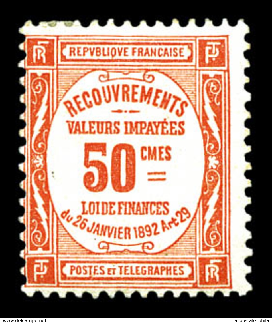 * N°47, 50c Rouge, TB  Qualité: *  Cote: 450 Euros - 1859-1959 Gebraucht