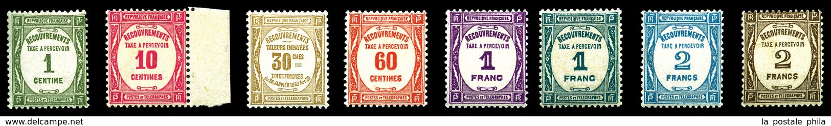 ** N°55/62, Série Taxe De 1927, Les 8 Valeurs TTB (certificat)  Qualité: **  Cote: 700 Euros - 1859-1959 Used