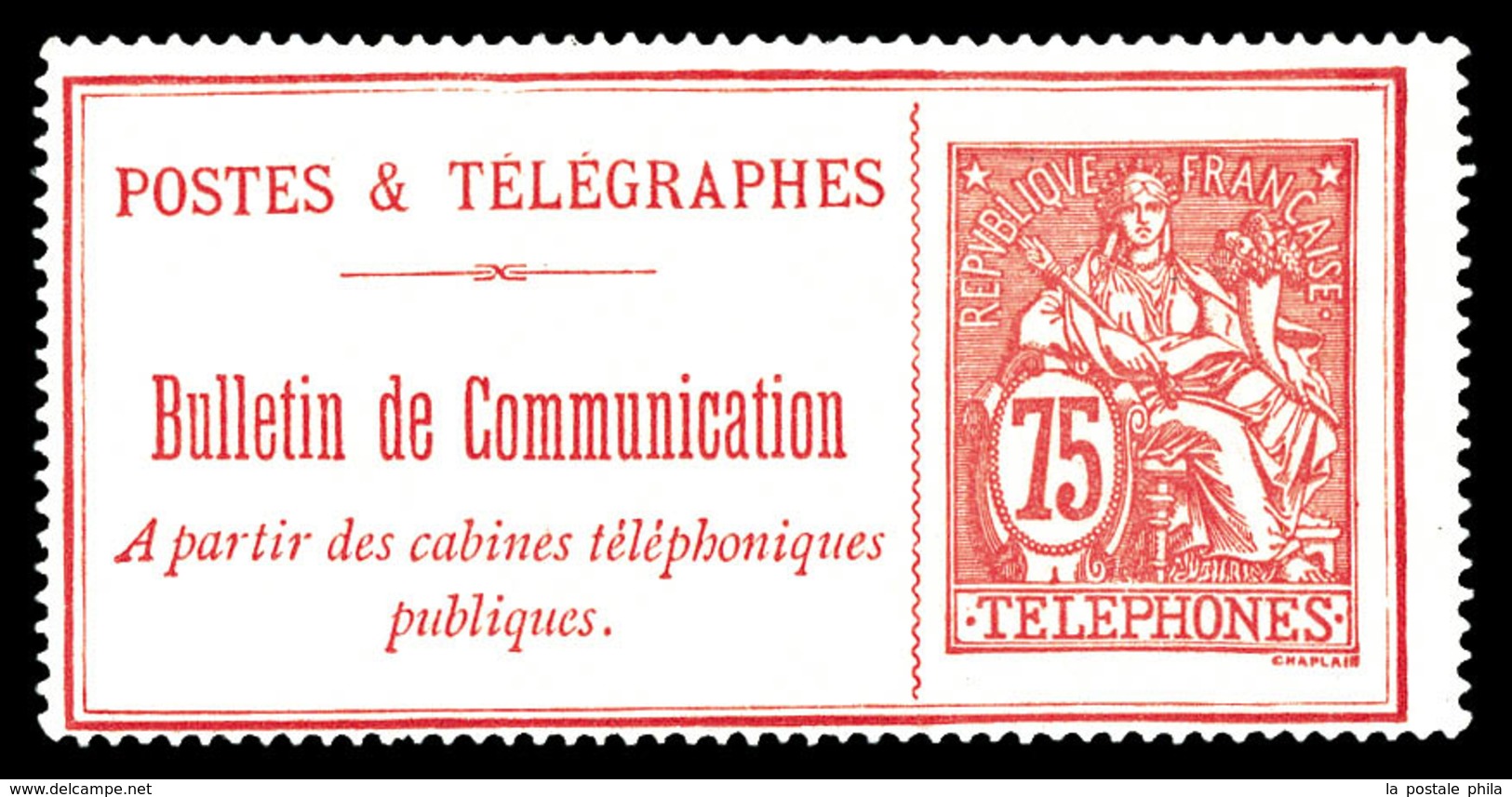 (*) N°28, 75c Rose. TB  Qualité: (*)  Cote: 200 Euros - Telegraph And Telephone
