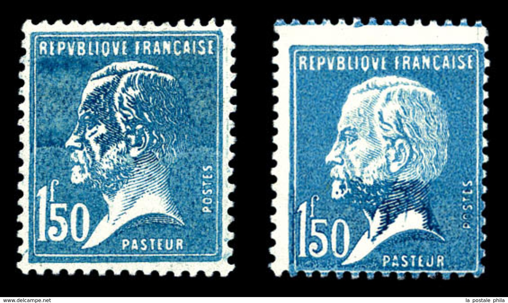 * N°181, 1f50 Pasteur, 'tête De Nègre' + 'decapitée', Les 2 Ex TB  Qualité: * - Unused Stamps