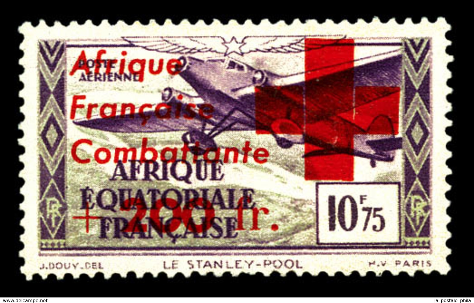 * AFRIQUE EQUATORIALE PA, N°29, +200 Fr Sur 10f 75, TB  Qualité: *  Cote: 230 Euros - Unused Stamps