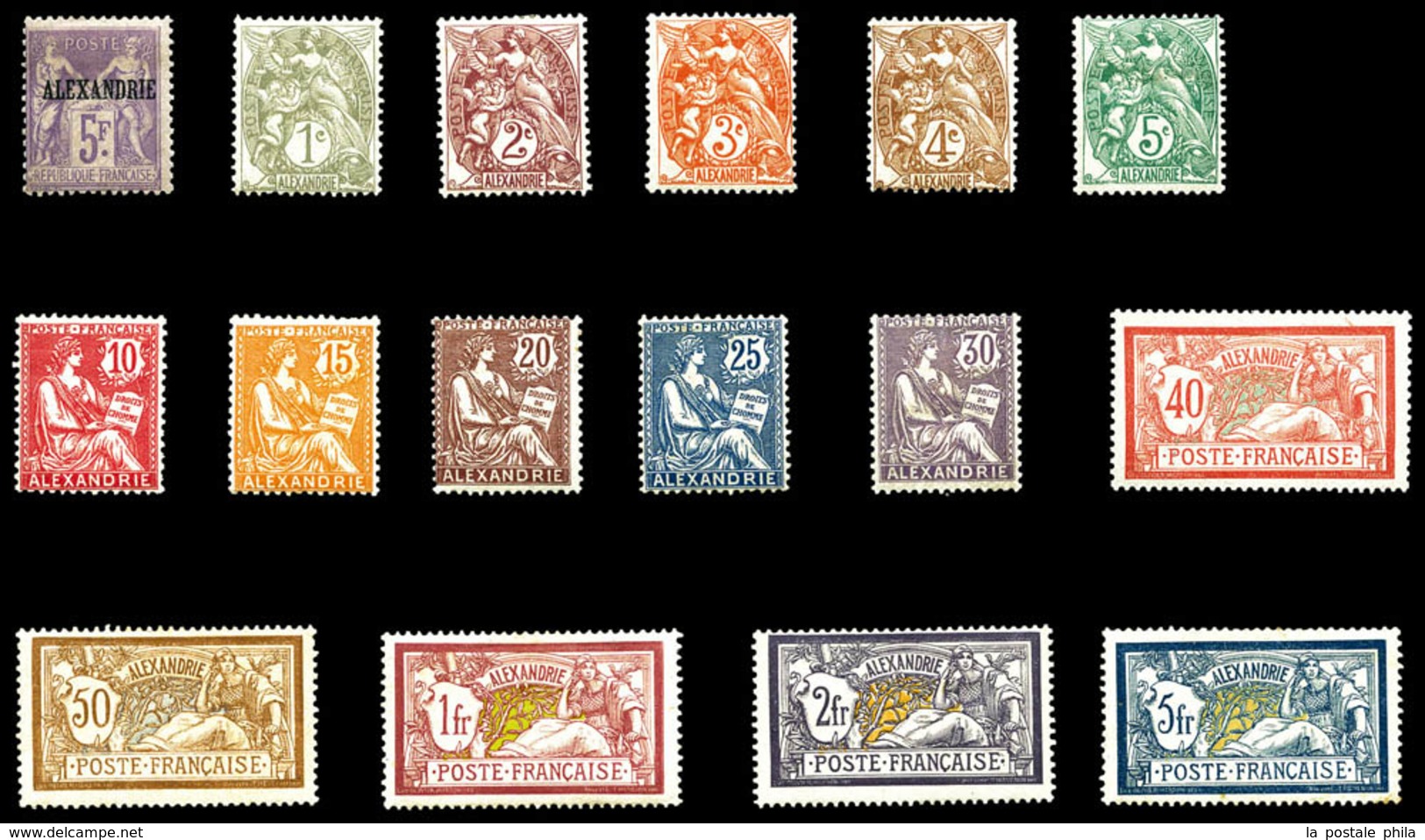 * ALEXANDRIE N°18/33, Les 16 Valeurs TB  Qualité: *  Cote: 265 Euros - Unused Stamps