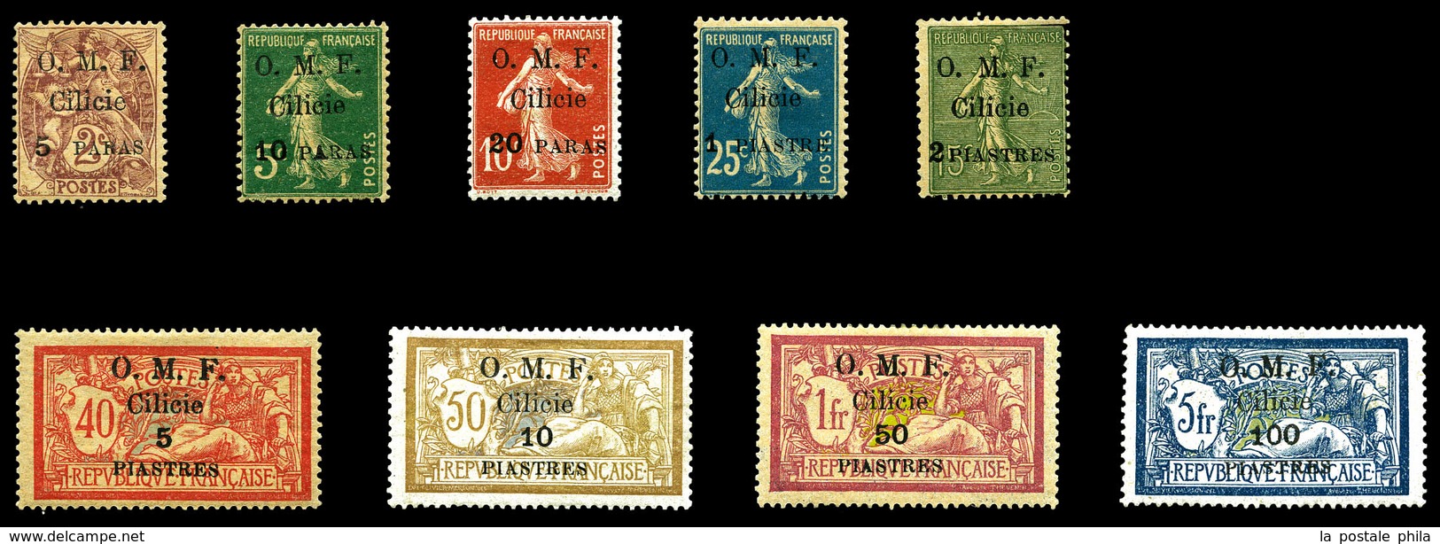 * CILICIE N°80/88, Série Complète De 1920, Les 9 Valeurs SUP (certificat)  Qualité: *  Cote: 1250 Euros - Ungebraucht