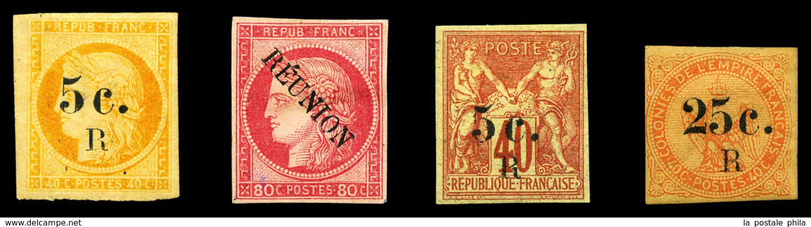 * REUNION N°4, 6, 8 Et 12, Les Quatre Val TB  Qualité: *  Cote: 400 Euros - Unused Stamps